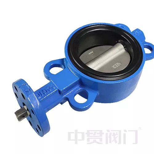 Bare stem at square stem butterfly valve